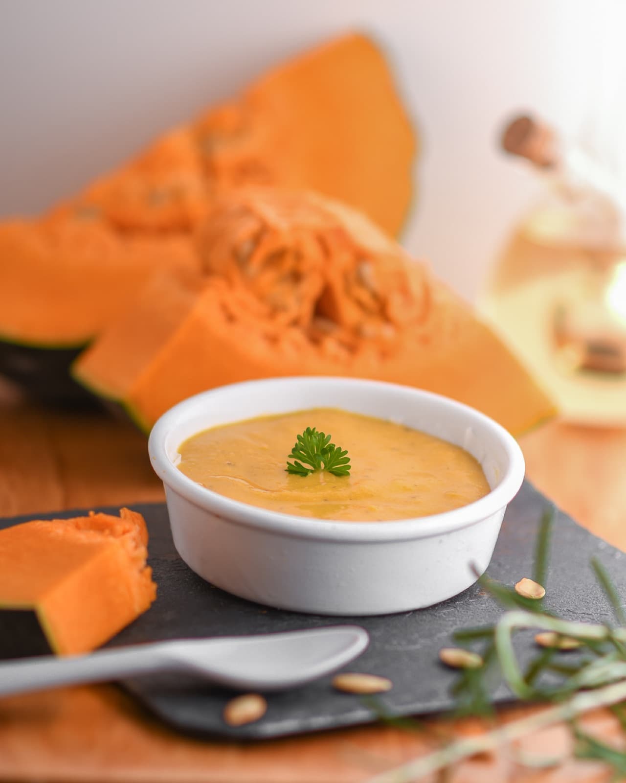 Sopa de Ahuyama con Pollo